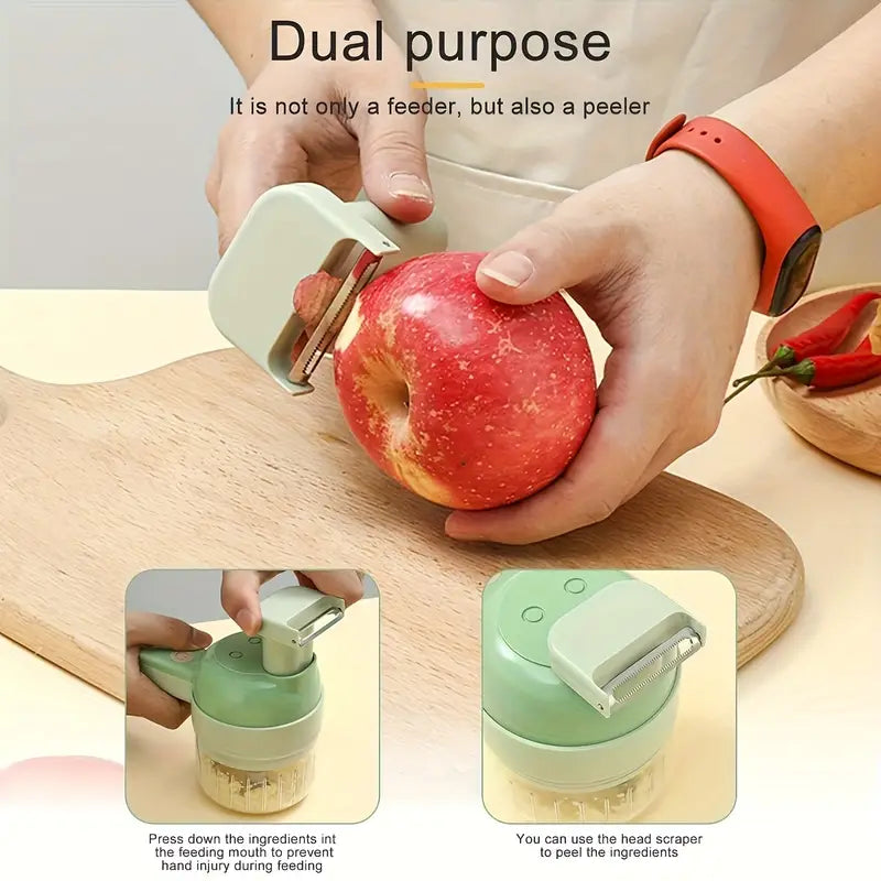 SwiftChop⢠2.0 | 4-in-1 Electric Cutter, Blender & Cleaner