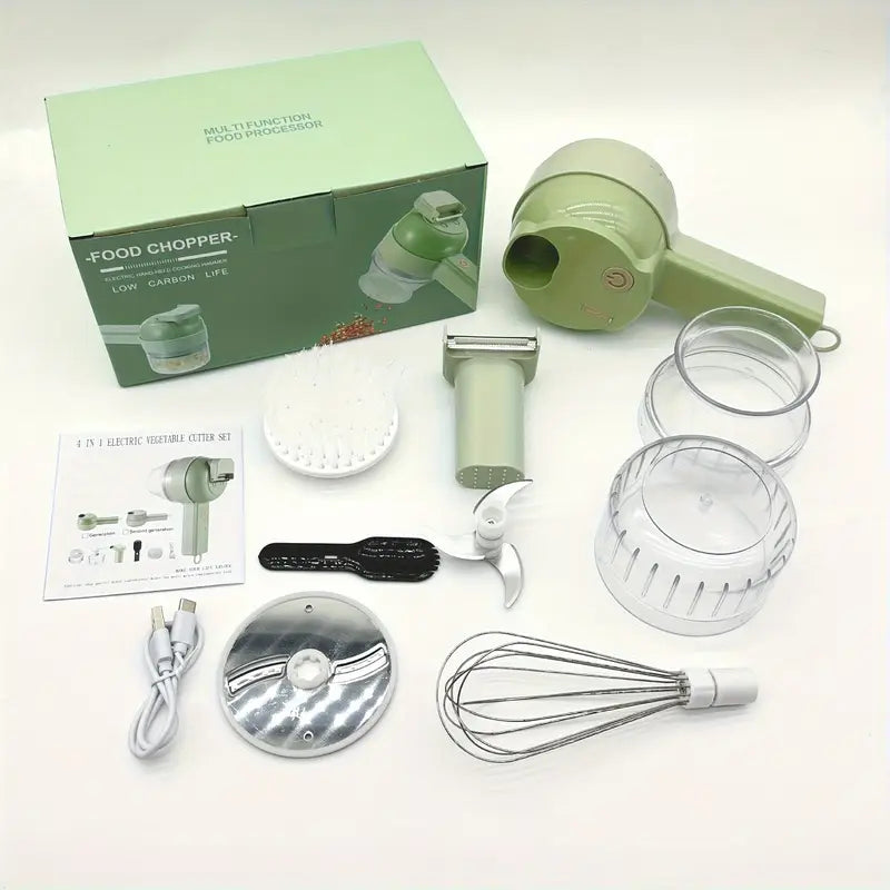 SwiftChop⢠2.0 | 4-in-1 Electric Cutter, Blender & Cleaner