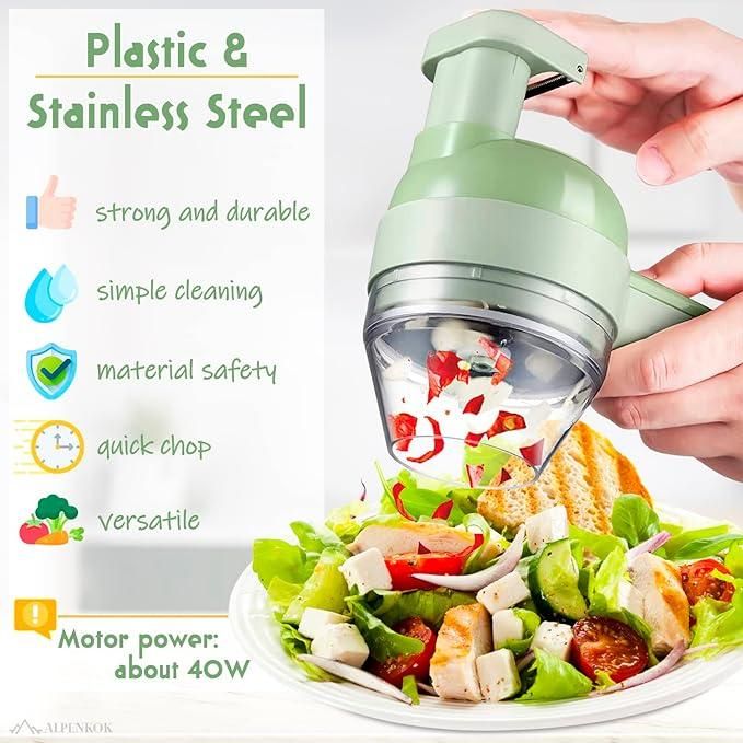 SwiftChop⢠2.0 | 4-in-1 Electric Cutter, Blender & Cleaner