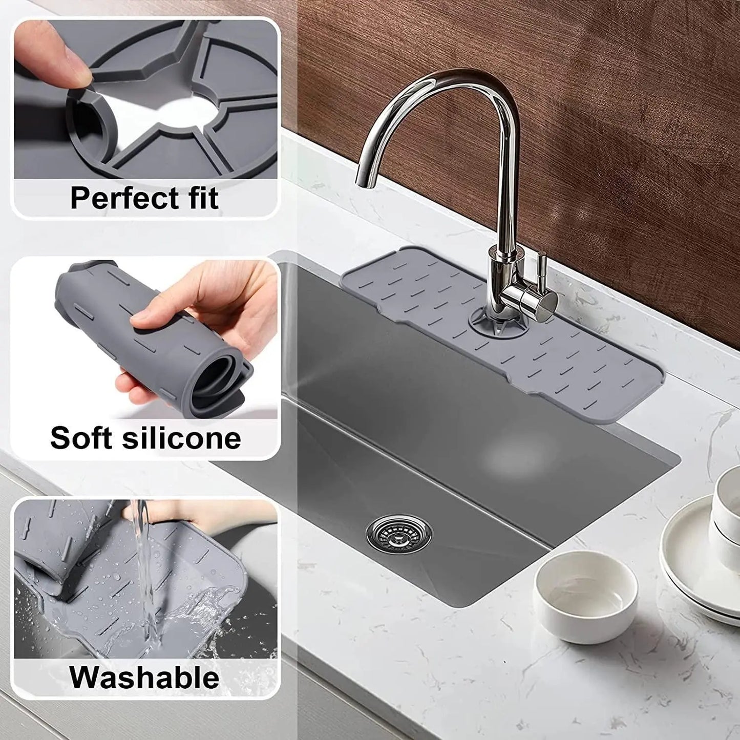 SplashGuard™ Silicone Faucet/Sink Protector(33x12 Cm)