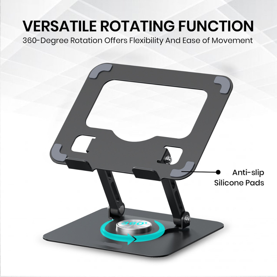 TuffDock™ – Foldable 360° Tabletop Stand for Phone, Tablet & Laptop