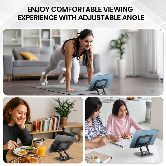 TuffDock™ – Foldable 360° Tabletop Stand for Phone, Tablet & Laptop