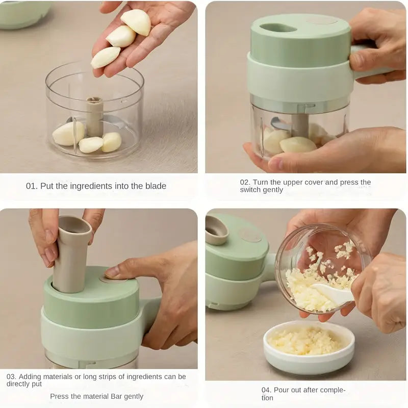 SwiftChop™ 2.0 | 4-in-1 Electric Cutter, Blender & Cleaner